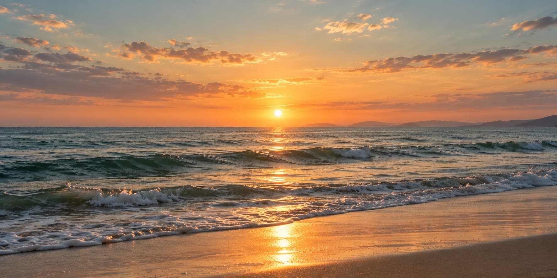 Calm ocean at dawn