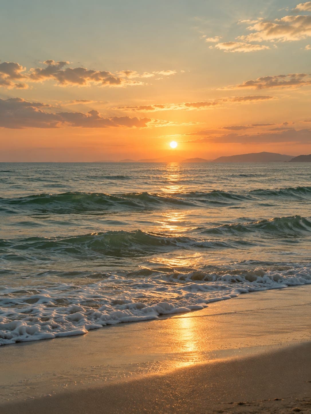 Calm ocean at dawn
